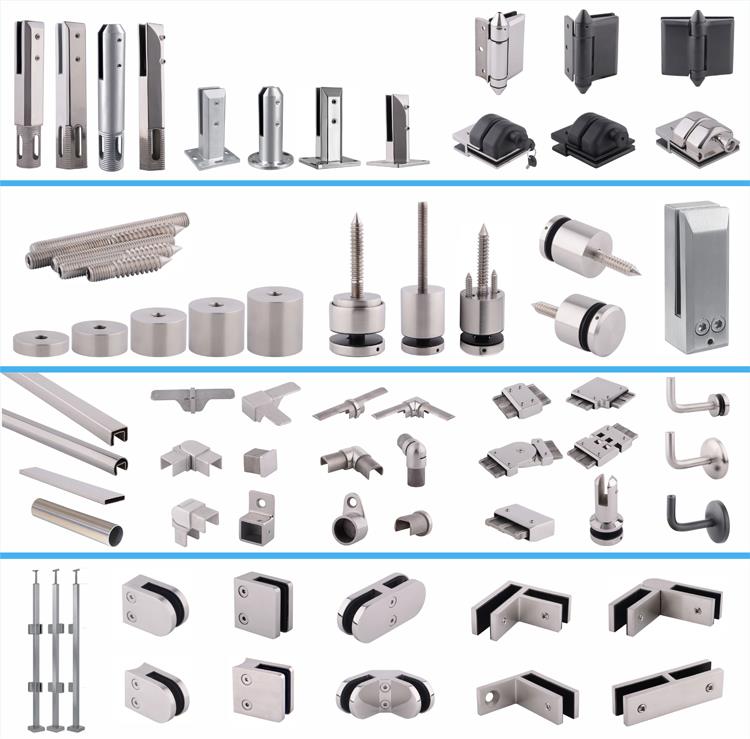 stainless steel glass pool fence spigot glass railing hardware 