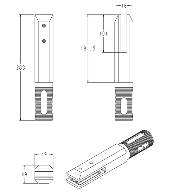 glass pool fence spigot hardware