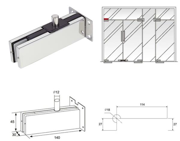 Hardware-Accessories-Stainless-Steel-Glass-Door-Top