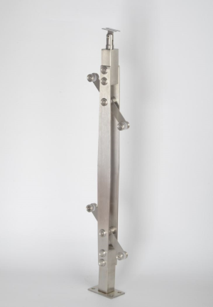 Κάγκελα από ανοξείδωτο ατσάλι με γυαλί